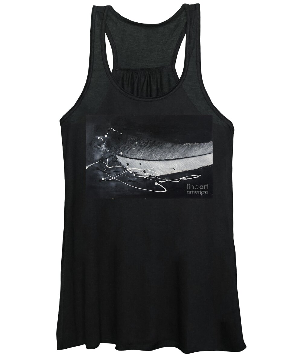 Feather Painting Women's Tank Top featuring the painting Memories by Preethi Mathialagan