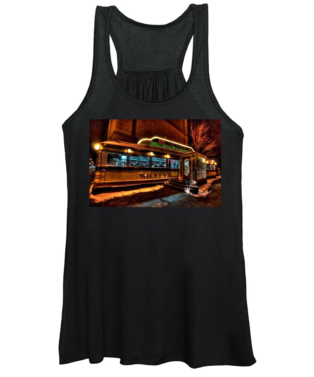 Mickey's Diner Women's Tank Top featuring the photograph Mickey's Diner St Paul by Amanda Stadther