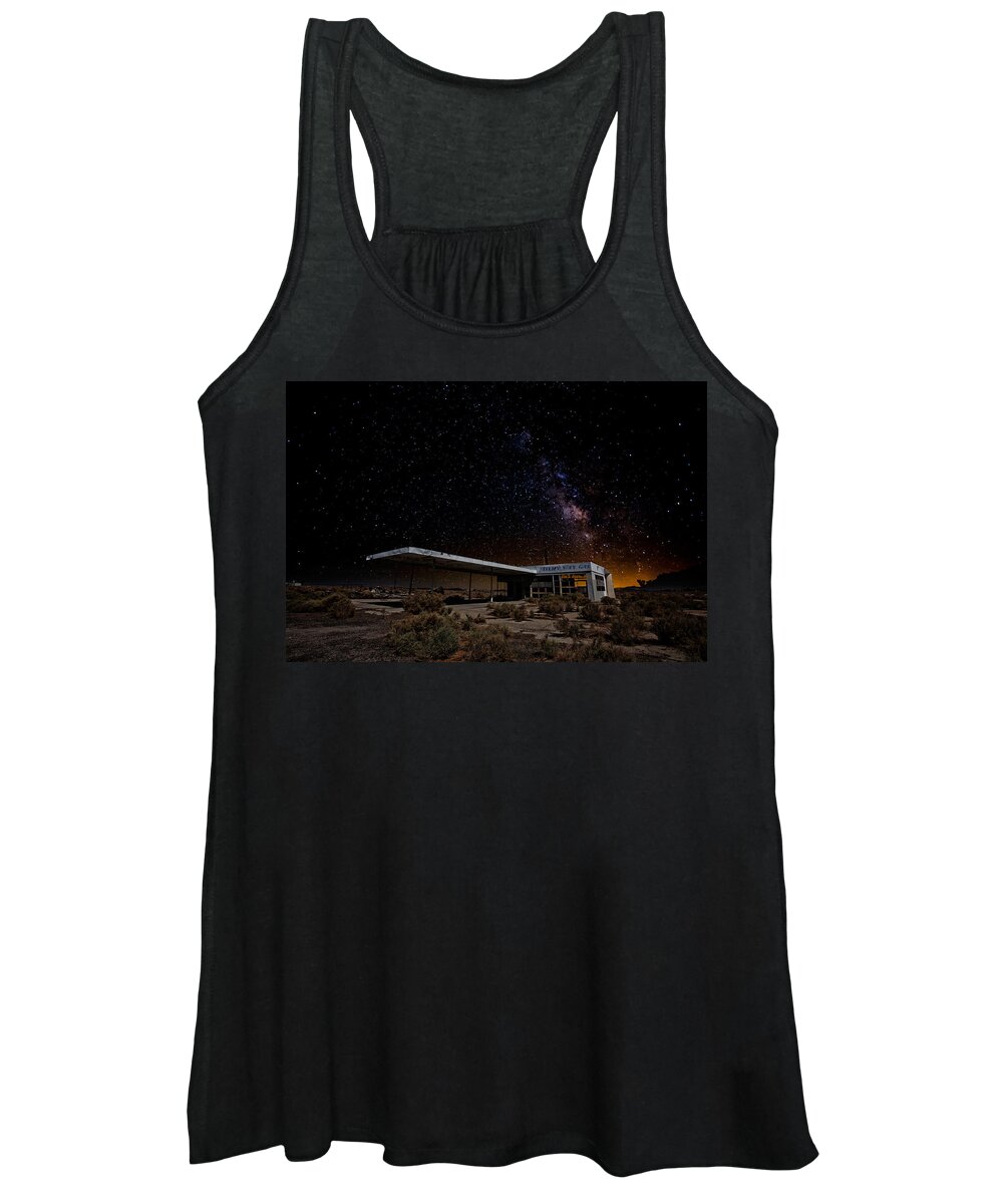 Gas Stations Women's Tank Top featuring the photograph Milky Way Gas by Peter Tellone