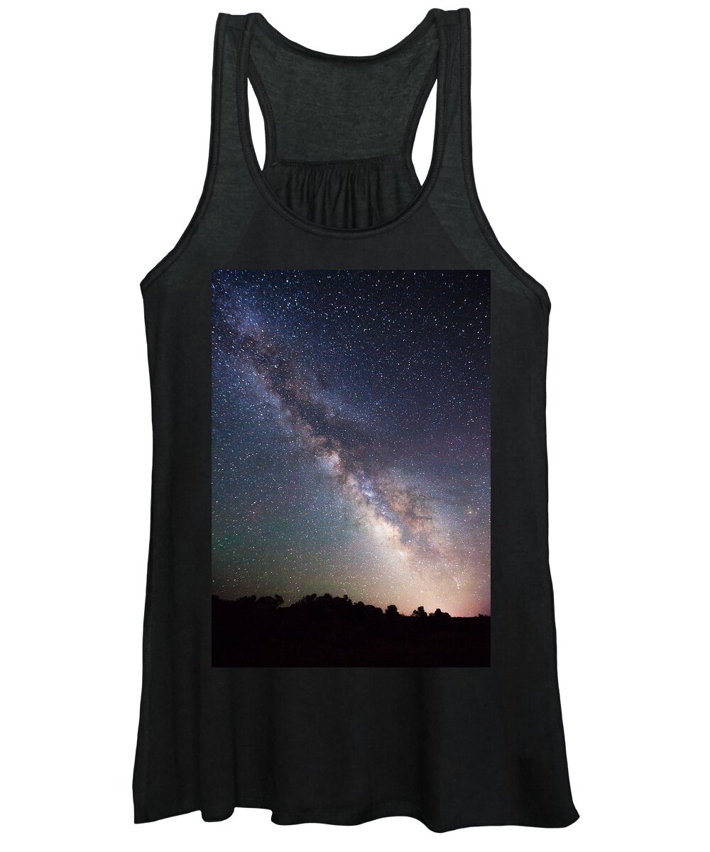 Milky Way Women's Tank Top featuring the photograph Milky Way on the Rocks by Darren White