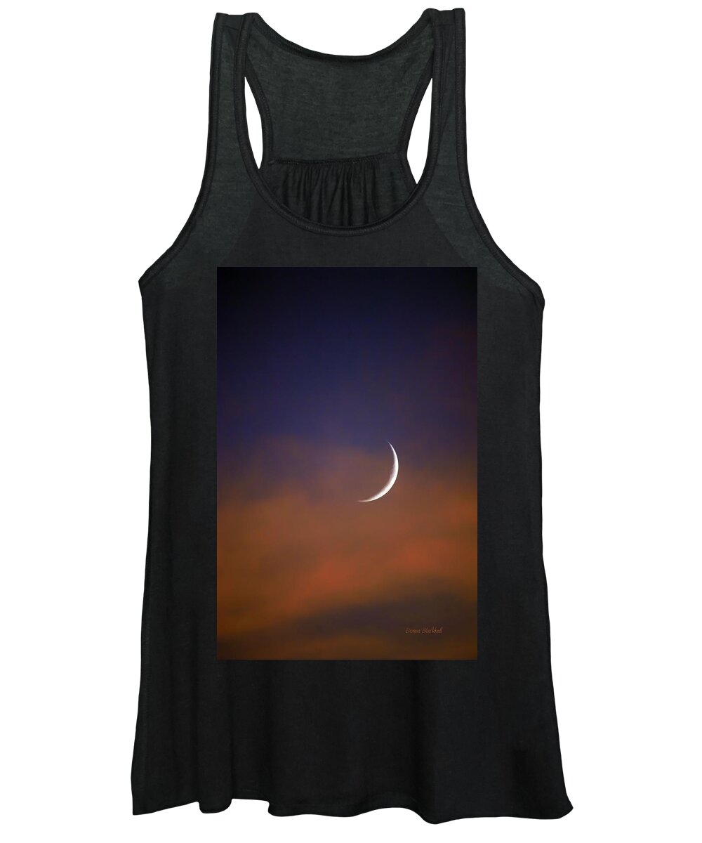 Night Women's Tank Top featuring the photograph Moon Cradle by Donna Blackhall