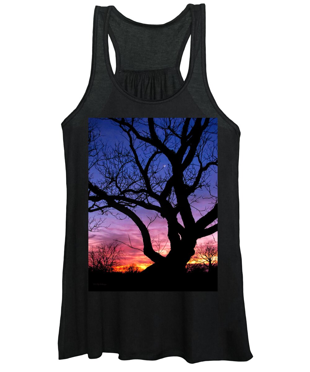 Moon Rise Women's Tank Top featuring the photograph Moon Rise by Lucy VanSwearingen