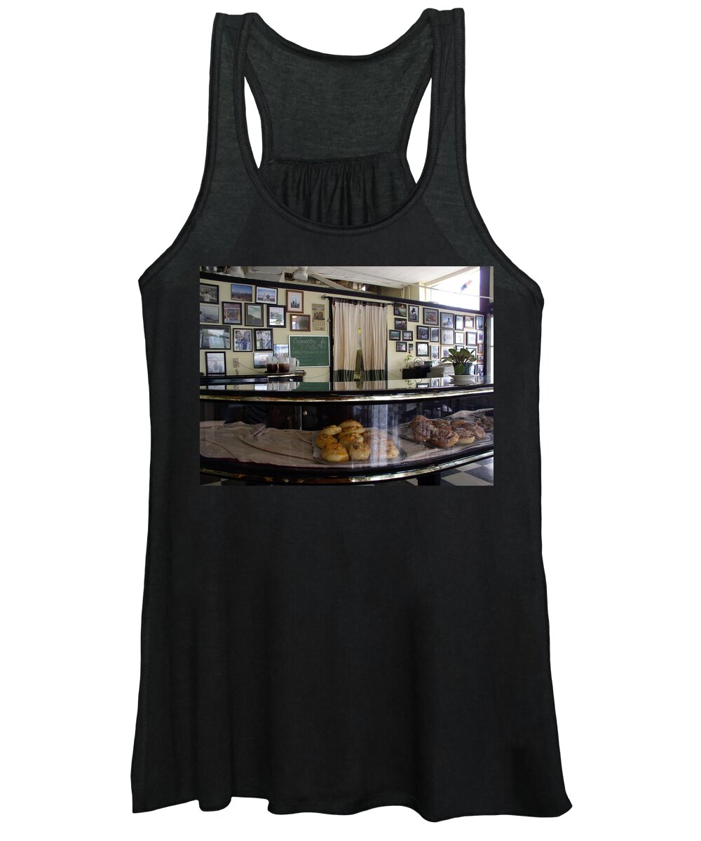 Mountrie Diner Women's Tank Top featuring the photograph Diner in Moultrie Georgia by Cleaster Cotton