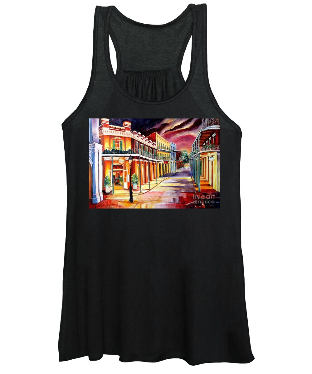 New Orleans Women's Tank Top featuring the painting Muriel's in the French Quarter by Diane Millsap