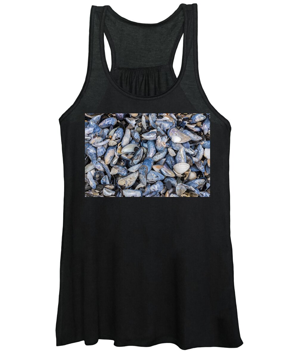 Mussel Women's Tank Top featuring the photograph Mussel Beach by Nigel R Bell