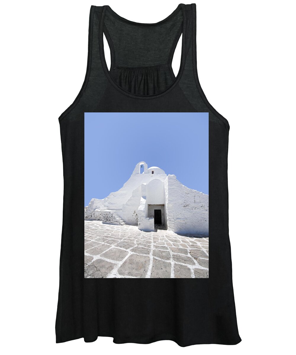 Mykonos Women's Tank Top featuring the photograph Mykonian Church by Hakon Soreide