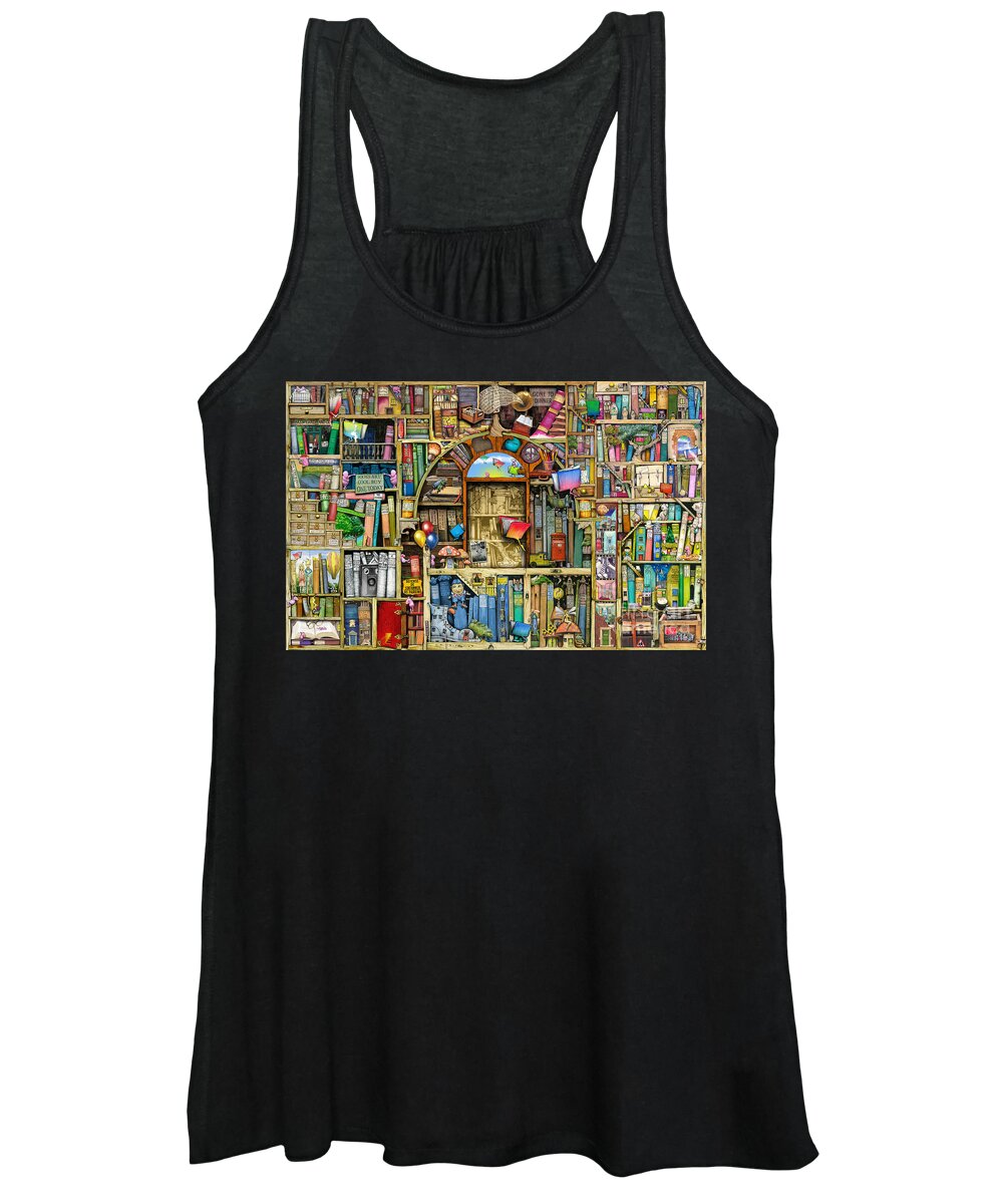 Colin Thompson Women's Tank Top featuring the digital art Neverending Stories by MGL Meiklejohn Graphics Licensing