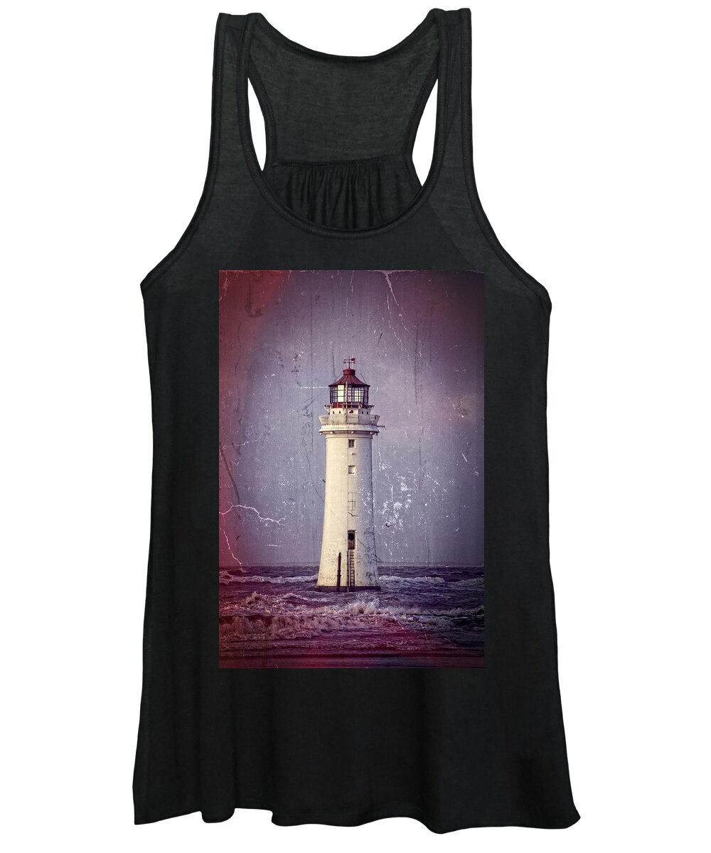 Lighthouse Women's Tank Top featuring the photograph New Brighton Lighthouse by Spikey Mouse Photography