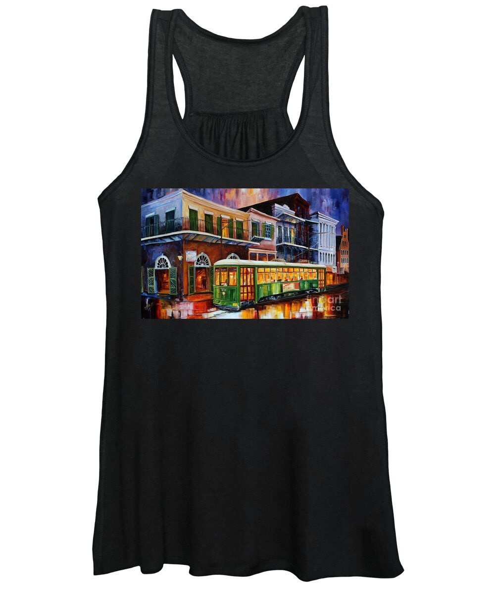 New Orleans Women's Tank Top featuring the painting New Orleans Old Desire Streetcar by Diane Millsap