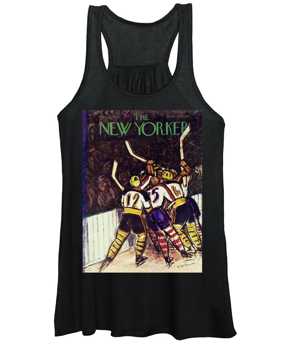Sport Women's Tank Top featuring the painting New Yorker January 13 1940 by Victor De Pauw