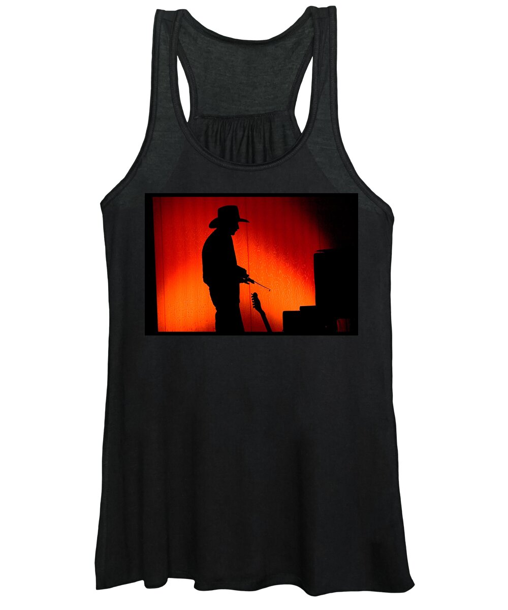 Cowboy Women's Tank Top featuring the photograph Next On Stage by Joe Ownbey