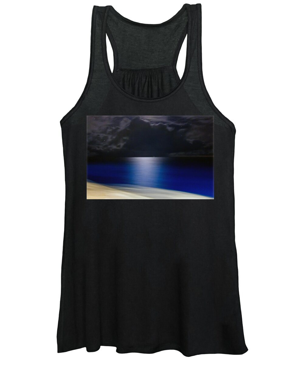 Night Women's Tank Top featuring the photograph Night and Water by Hanny Heim
