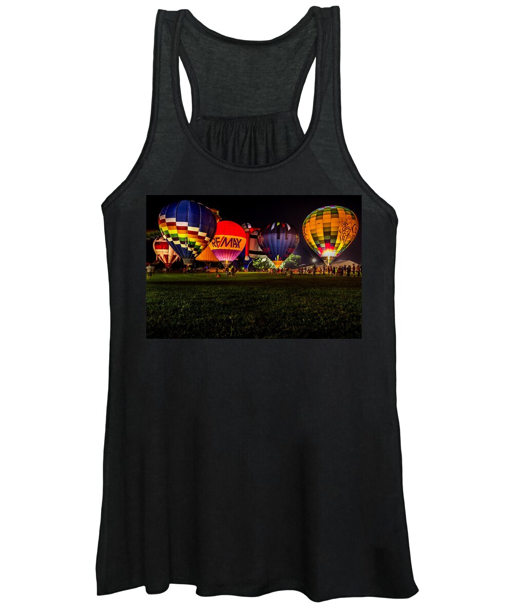 Art Women's Tank Top featuring the photograph Night Glow by Ron Pate