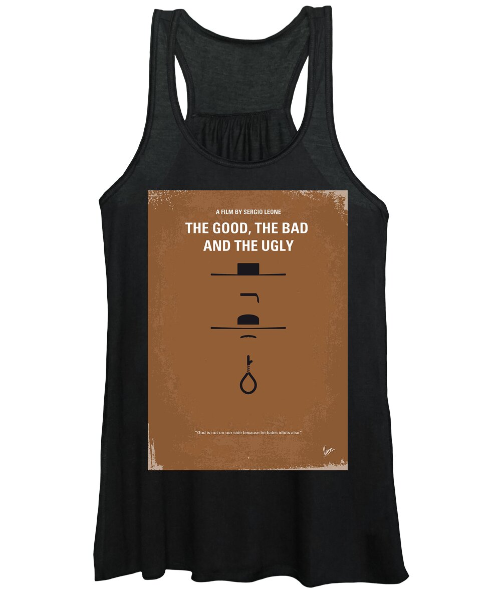 The Good The Bad The Ugly Women's Tank Top featuring the digital art No090 My The Good The Bad The Ugly minimal movie poster by Chungkong Art