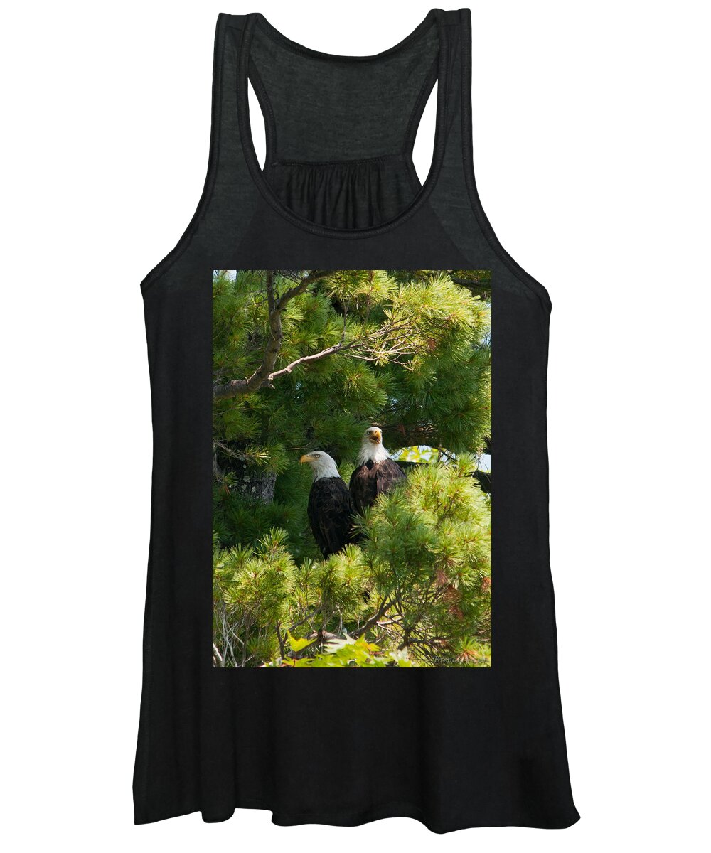 Bald Eagle Women's Tank Top featuring the photograph Not Listening by Brenda Jacobs