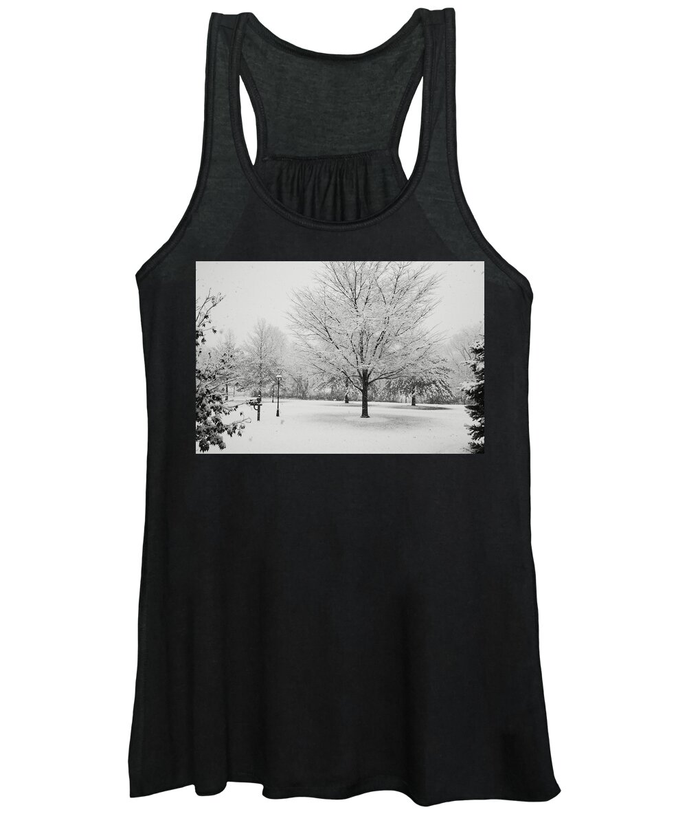 Snow Women's Tank Top featuring the photograph November Snow by Jean Macaluso