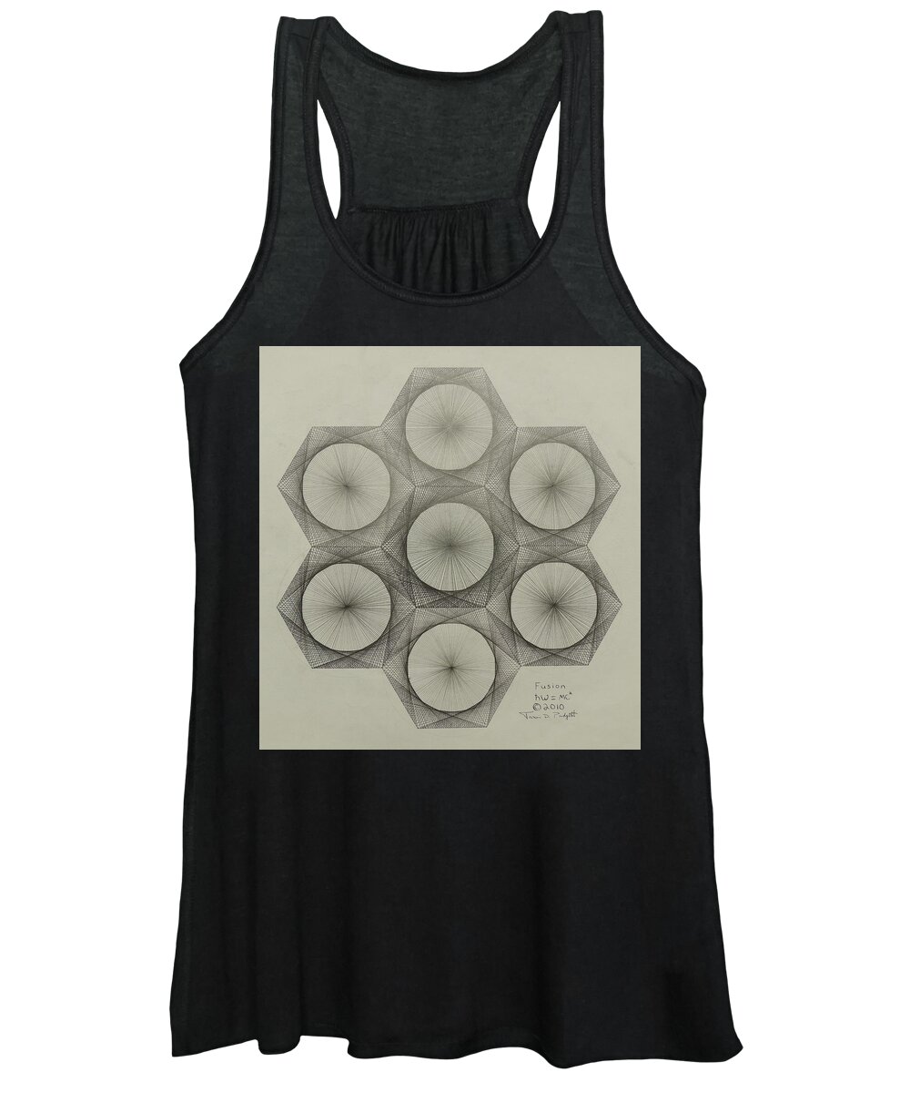 Nuclear Women's Tank Top featuring the drawing Nuclear Fusion by Jason Padgett