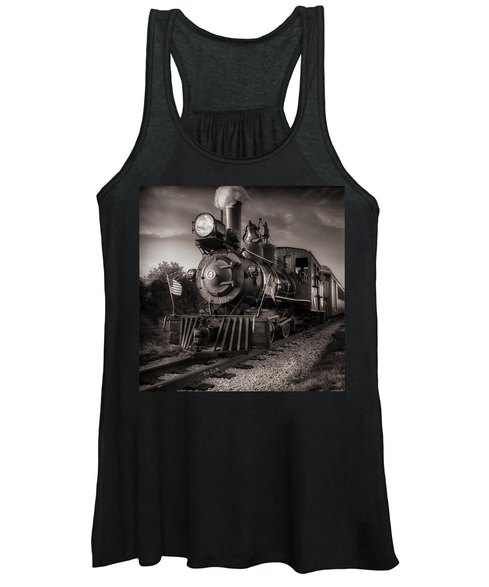 Trains Women's Tank Top featuring the photograph Number 4 Narrow Gauge Railroad by Bob Orsillo