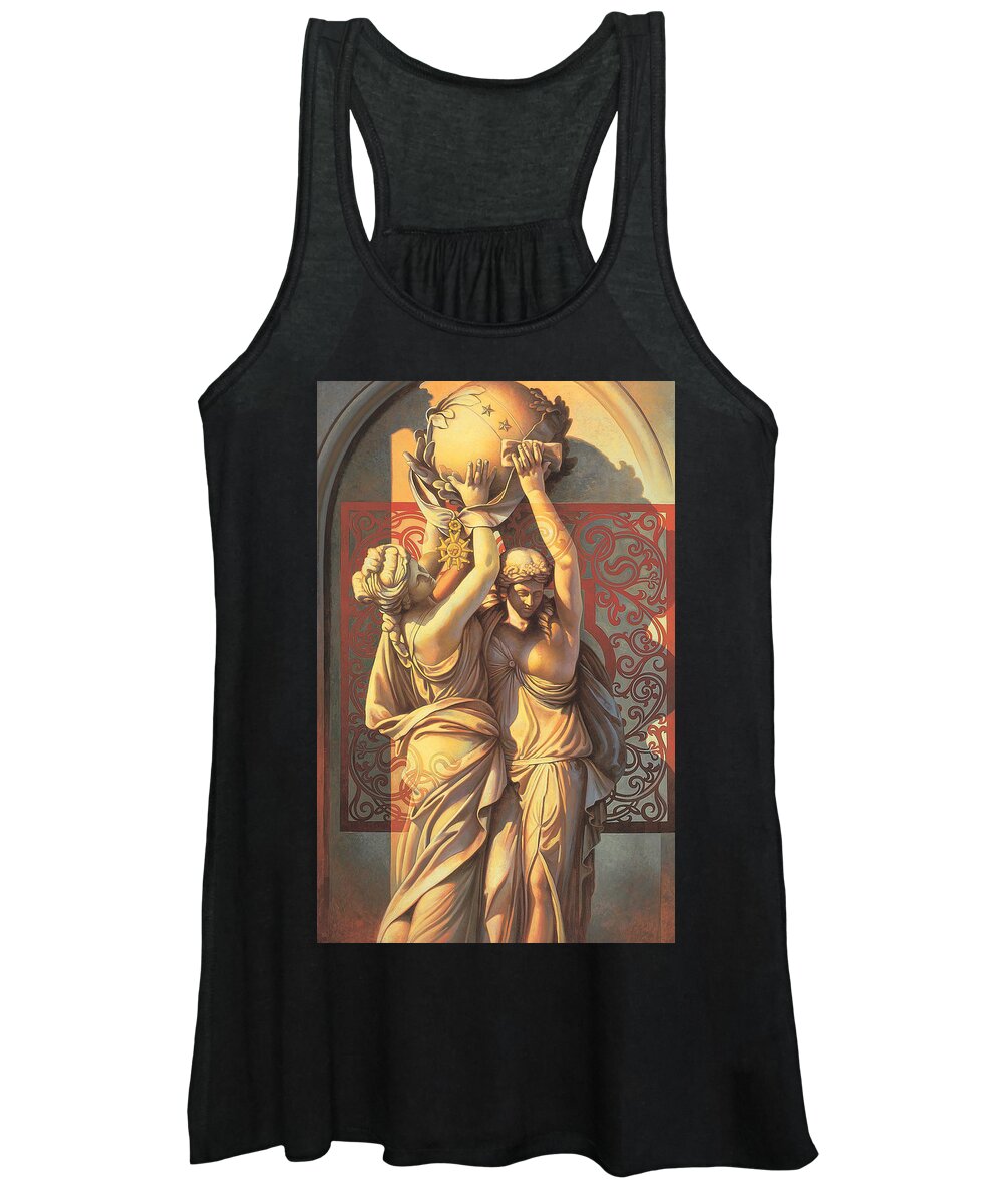 Conceptual Women's Tank Top featuring the painting Offering by Mia Tavonatti