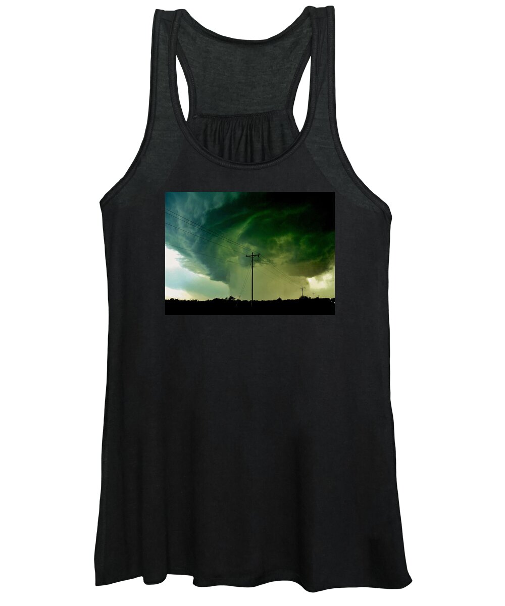 Oklahoma Women's Tank Top featuring the photograph Oklahoma Mesocyclone by Ed Sweeney