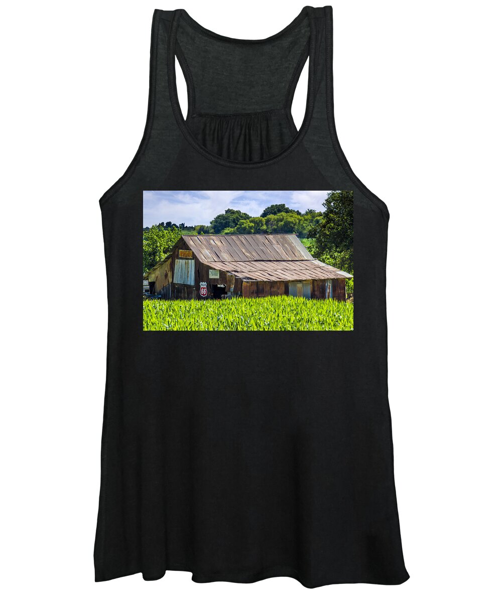Landscape Women's Tank Top featuring the photograph Old Barn with Phillips 66 Sign by Bruce Bottomley