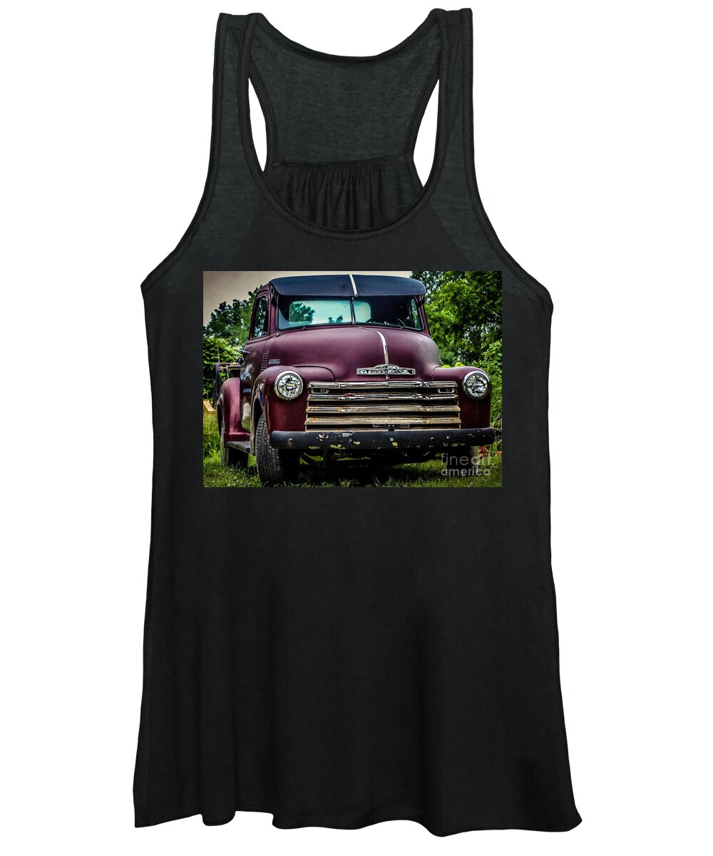 Chevy Truck 1950 Women's Tank Top featuring the photograph Old Beauty Chevy Truck 1950 by Peggy Franz