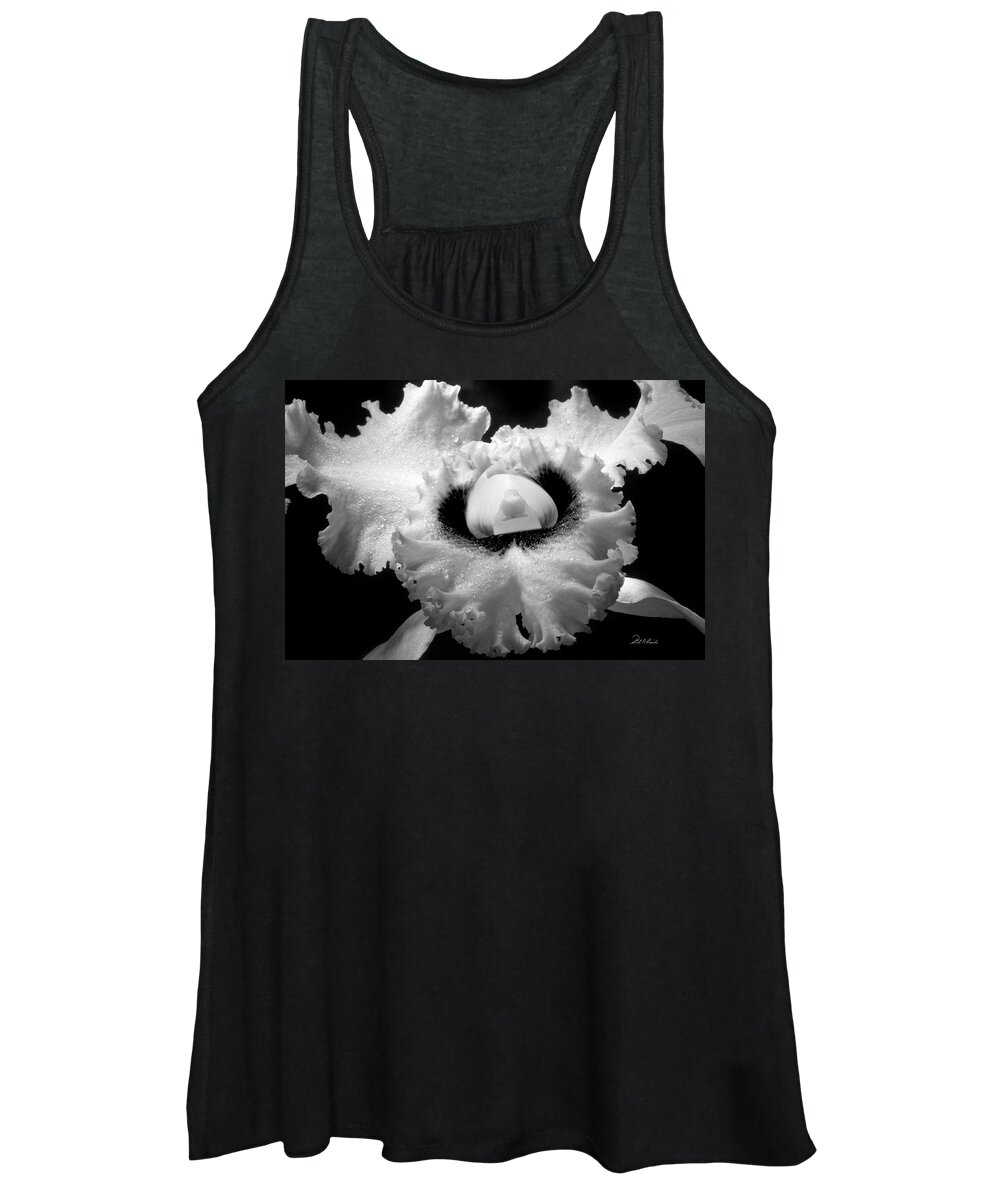 Photography Women's Tank Top featuring the photograph Orchid with Black Wings by Frederic A Reinecke
