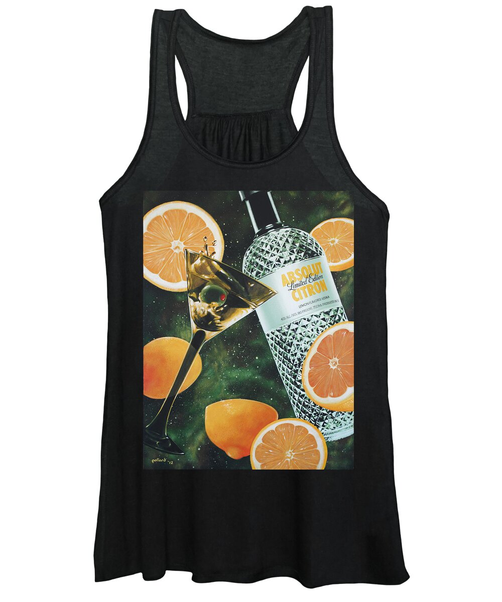 Vodka Women's Tank Top featuring the painting Outer Citron by Glenn Pollard