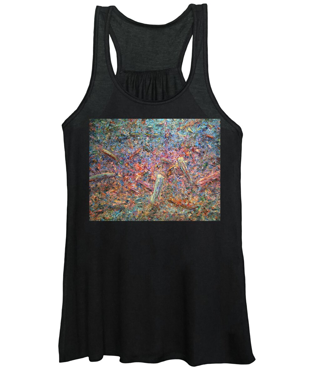Abstract Women's Tank Top featuring the painting Paint number 37 by James W Johnson