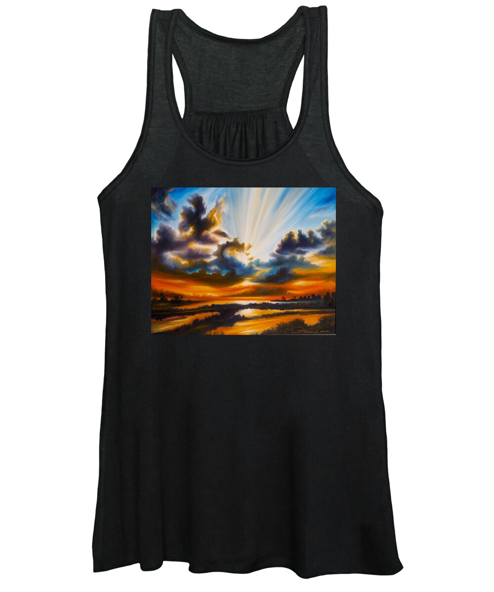 Sunrise Women's Tank Top featuring the painting Paradise by James Hill