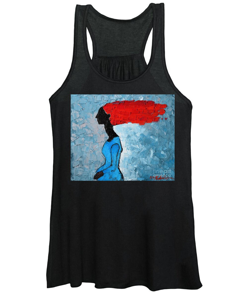 Woman Women's Tank Top featuring the painting Passion Seeker by Ana Maria Edulescu