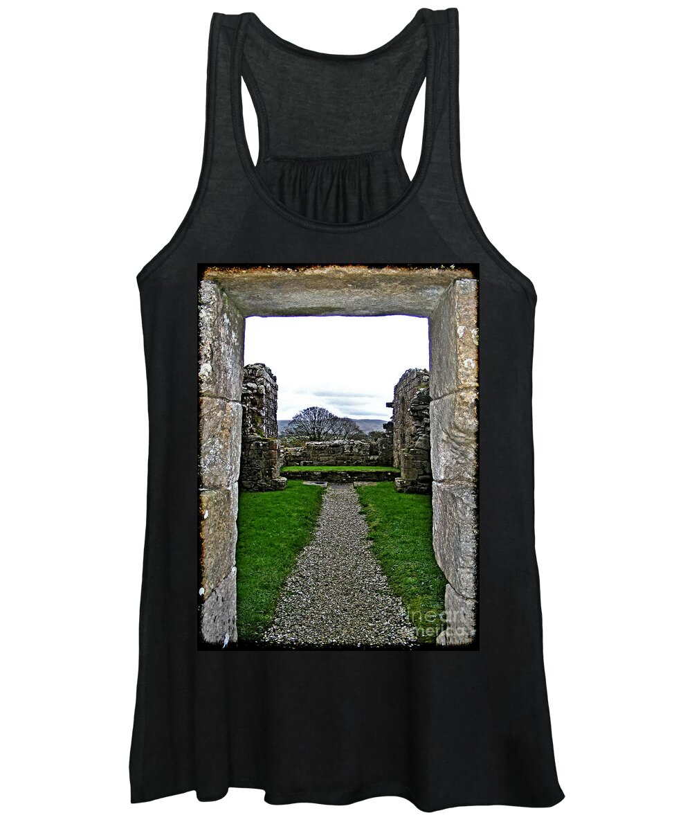 Path Women's Tank Top featuring the photograph Bannagher Old Church by Nina Ficur Feenan