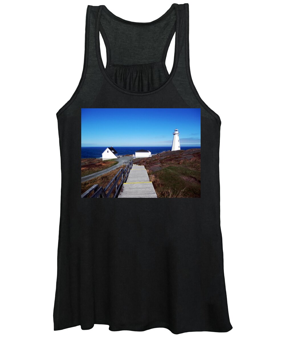 Cape Spear Women's Tank Top featuring the photograph Peaceful Day at Cape Spear by Zinvolle Art