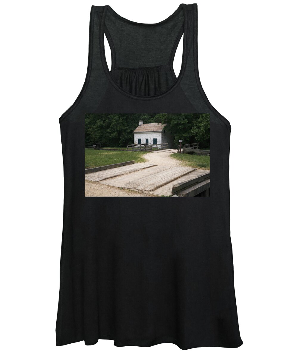 Lock Women's Tank Top featuring the photograph Pennyfield Lock and Lockhouse on the C and O Canal in Maryland by William Kuta