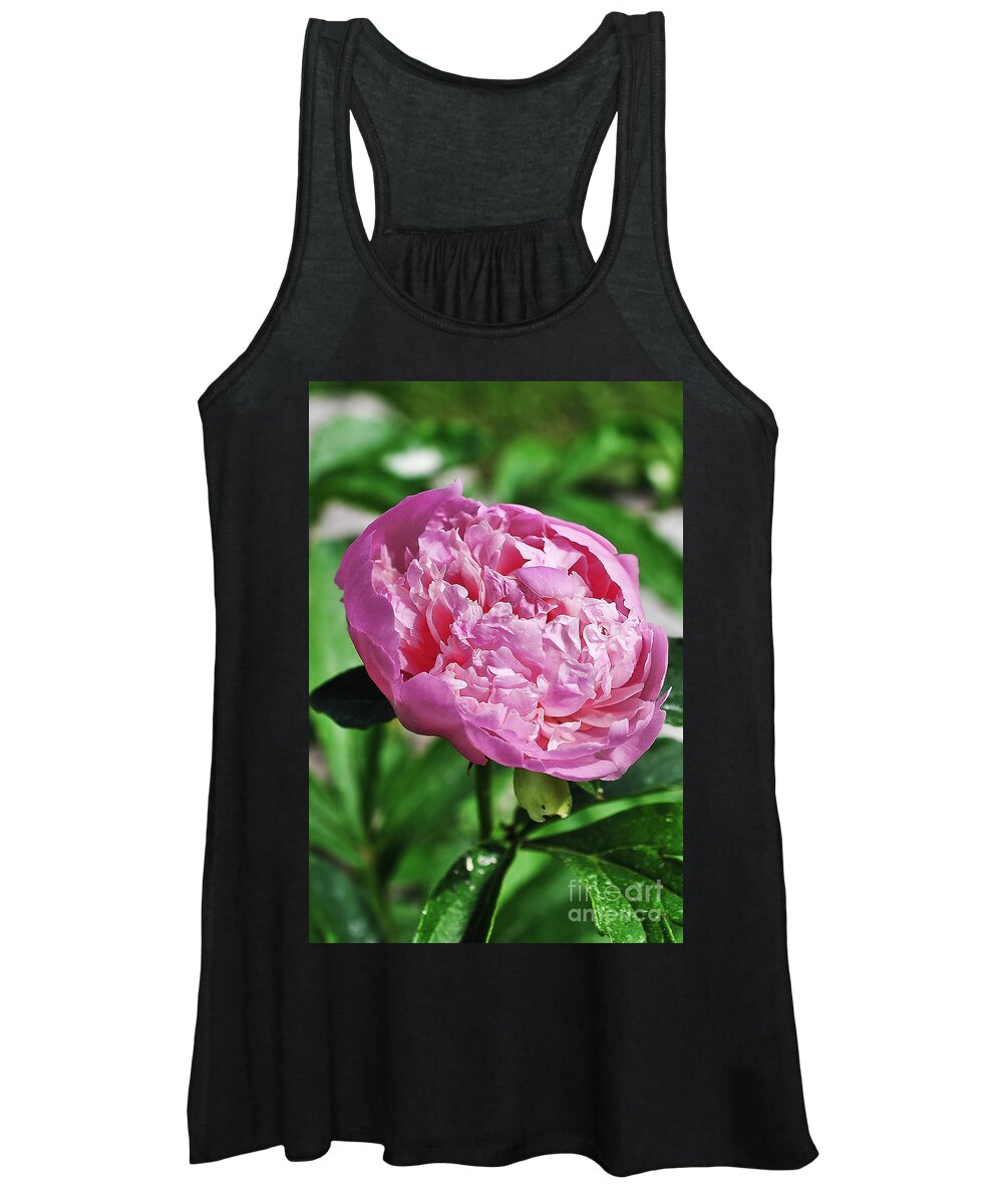 Peony Women's Tank Top featuring the photograph Peony by Gwen Gibson