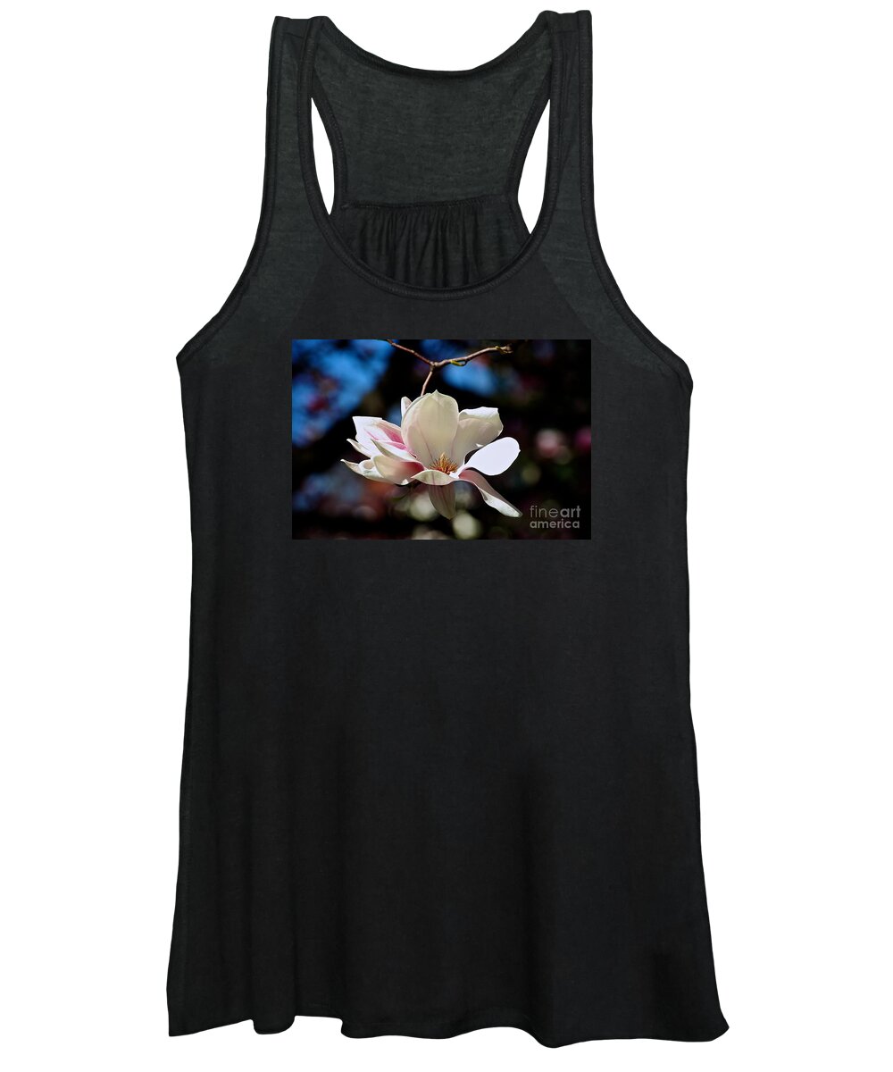 Color Flower Women's Tank Top featuring the photograph Perfect Bloom Magnolia by Frank J Casella