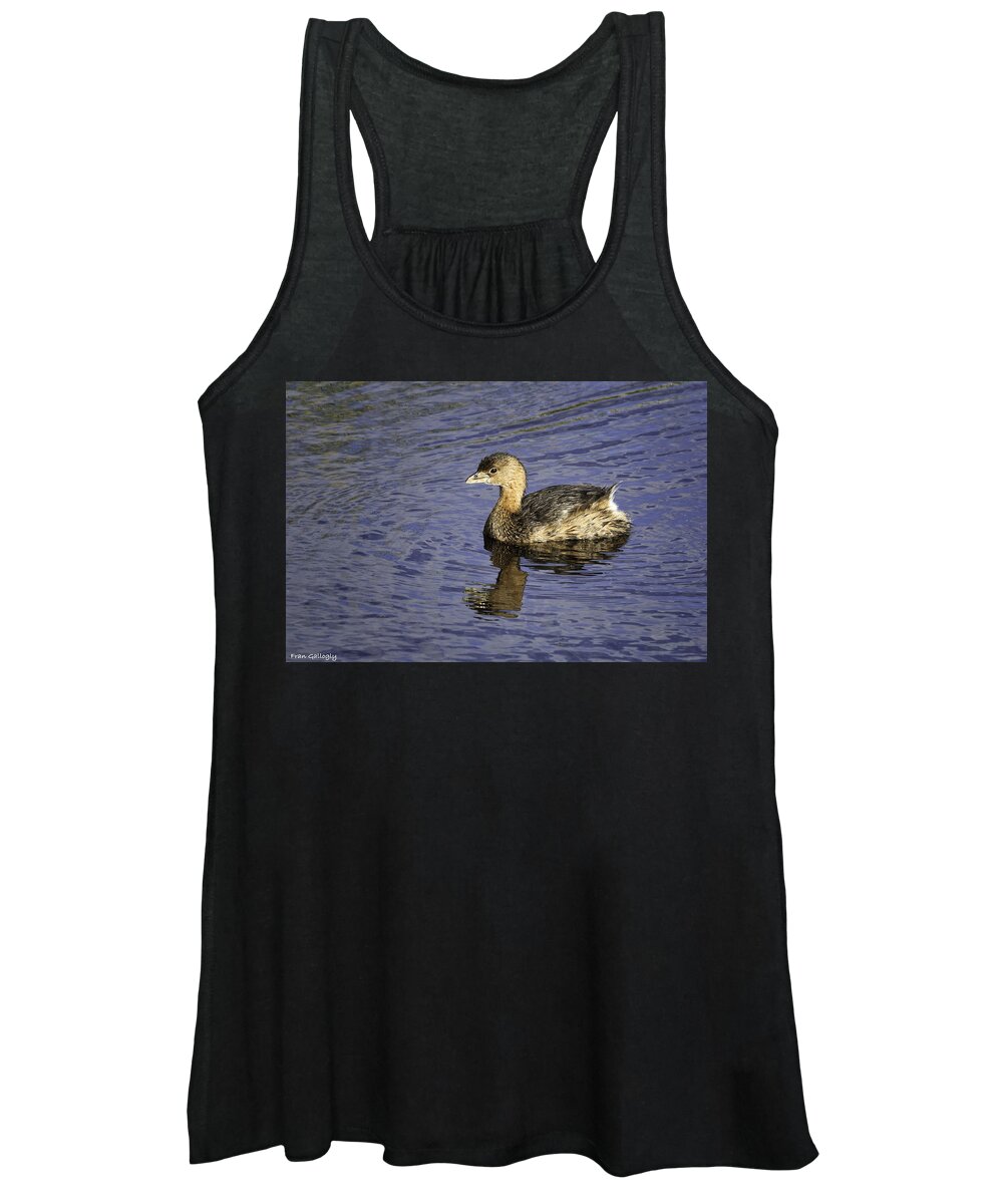 Bird Women's Tank Top featuring the photograph Pied-billed Grebe by Fran Gallogly