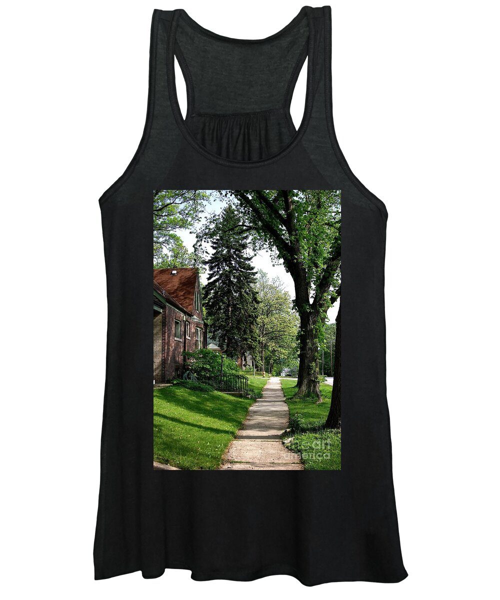 Road Women's Tank Top featuring the photograph Pine Road by Frank J Casella