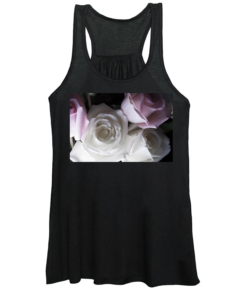 Roses Women's Tank Top featuring the photograph Pink and white roses by Jennifer Ancker
