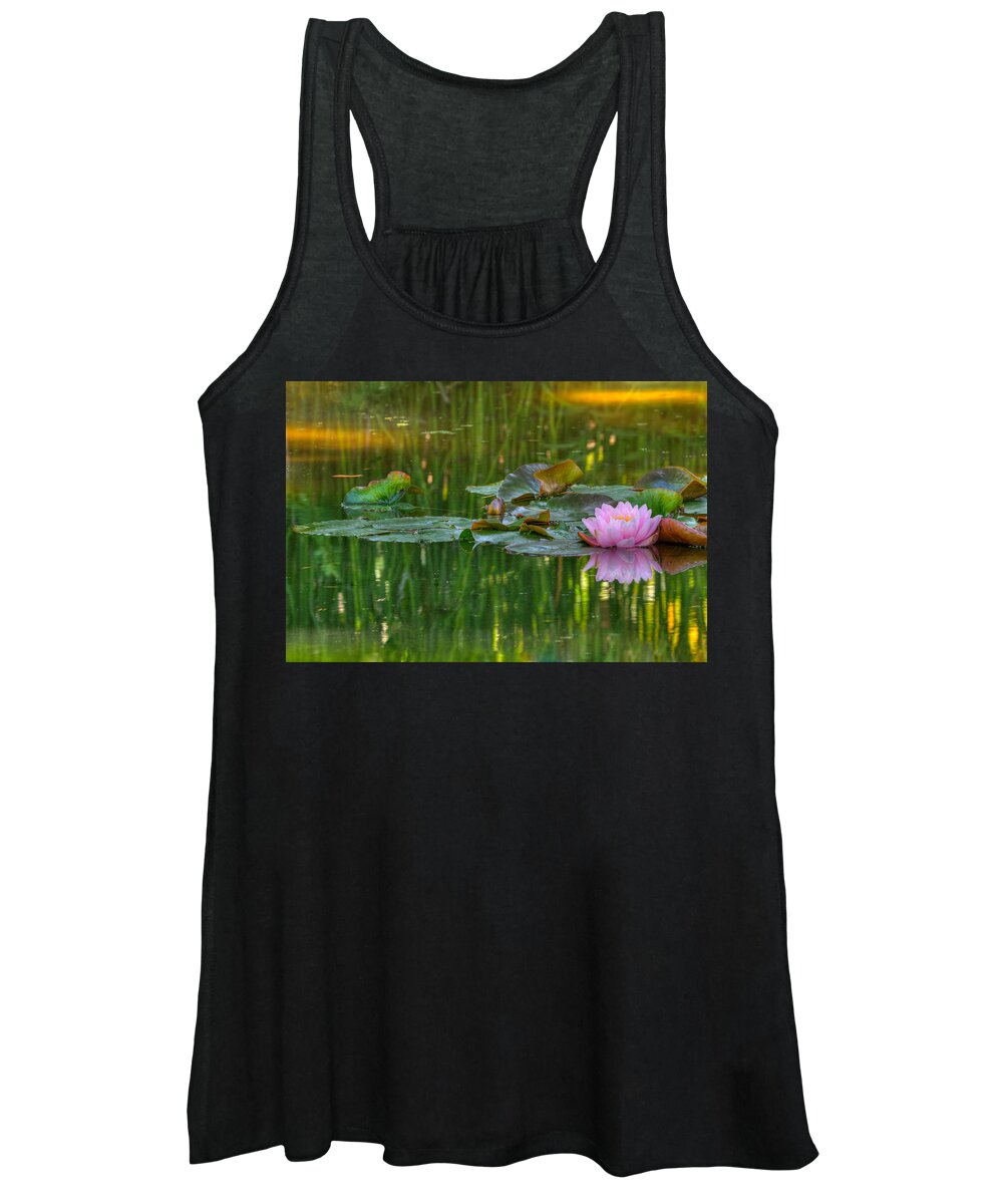 California Women's Tank Top featuring the photograph Pink Lotus Flower by Beth Sargent
