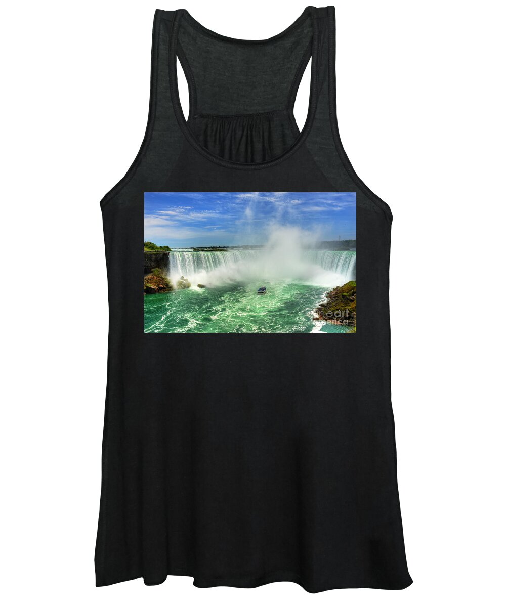 Nina Stavlund Women's Tank Top featuring the photograph Point of Land cut in Two.. by Nina Stavlund