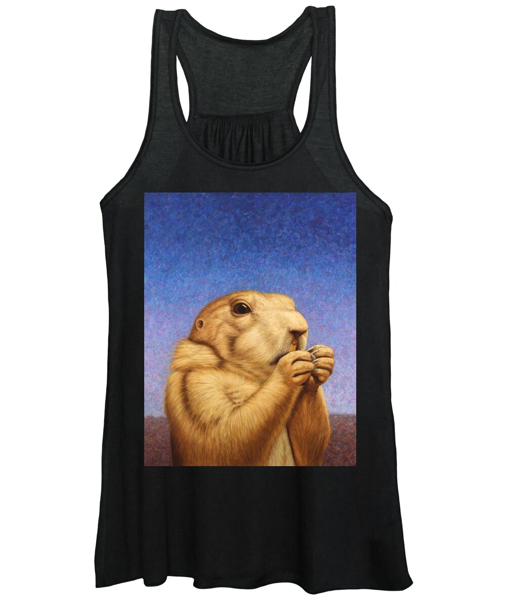 Prairie Dog Women's Tank Top featuring the painting Prairie Dog by James W Johnson