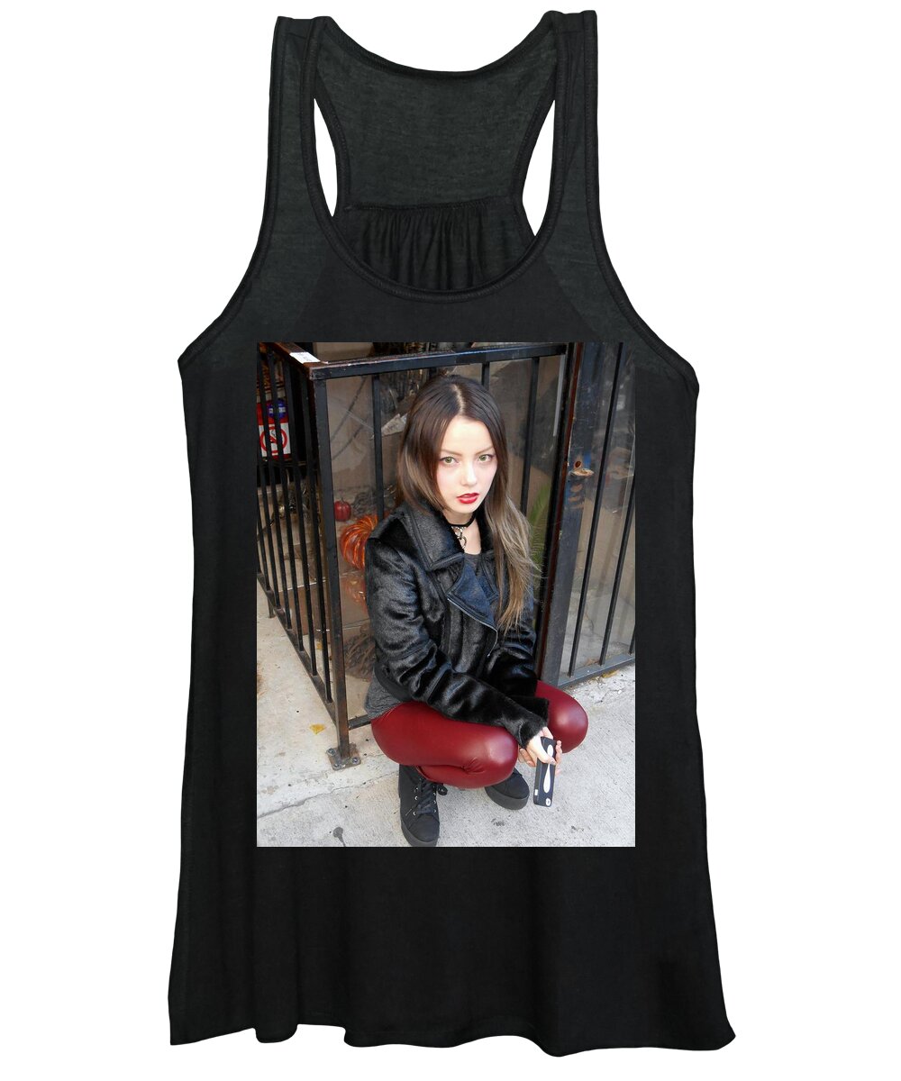 New York Street Art Women's Tank Top featuring the photograph Pretty East Village Girl by Joan Reese