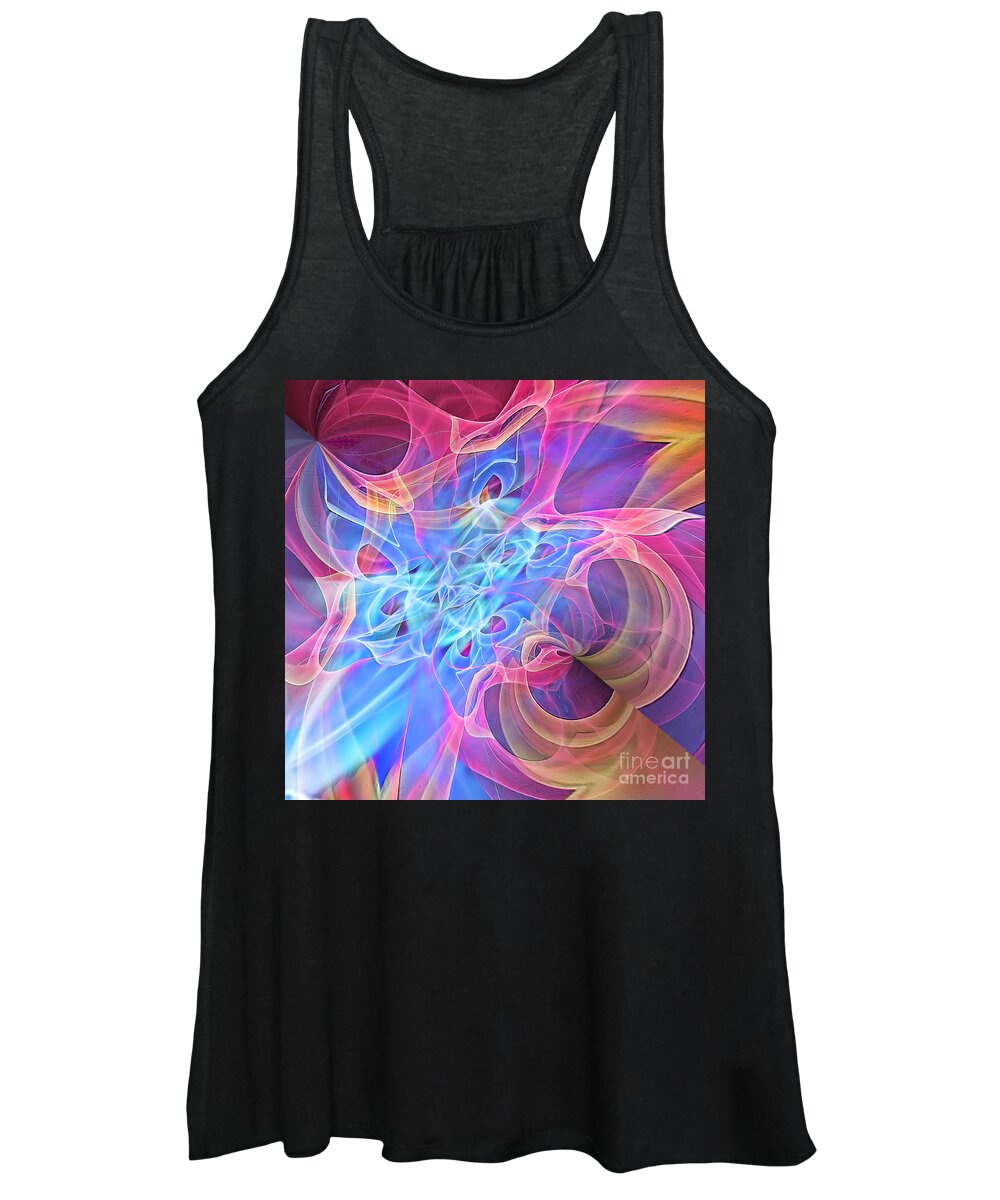 Abstract Women's Tank Top featuring the digital art Promises by Margie Chapman