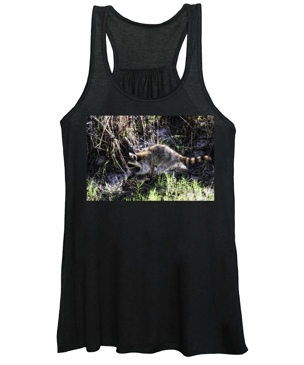 Animals Women's Tank Top featuring the photograph Raccoon by Timothy Hacker