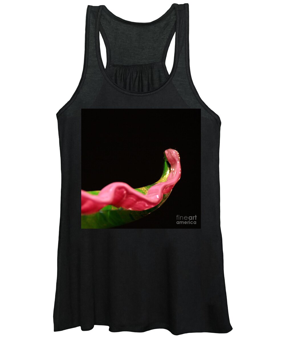 Black Background Women's Tank Top featuring the photograph Reaching by Eileen Gayle