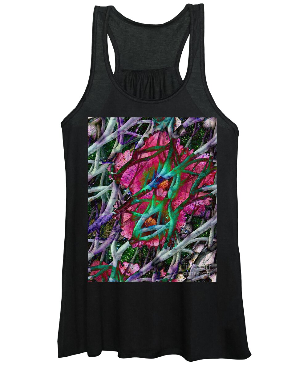 Abstract Women's Tank Top featuring the digital art Rebirth by Yael VanGruber