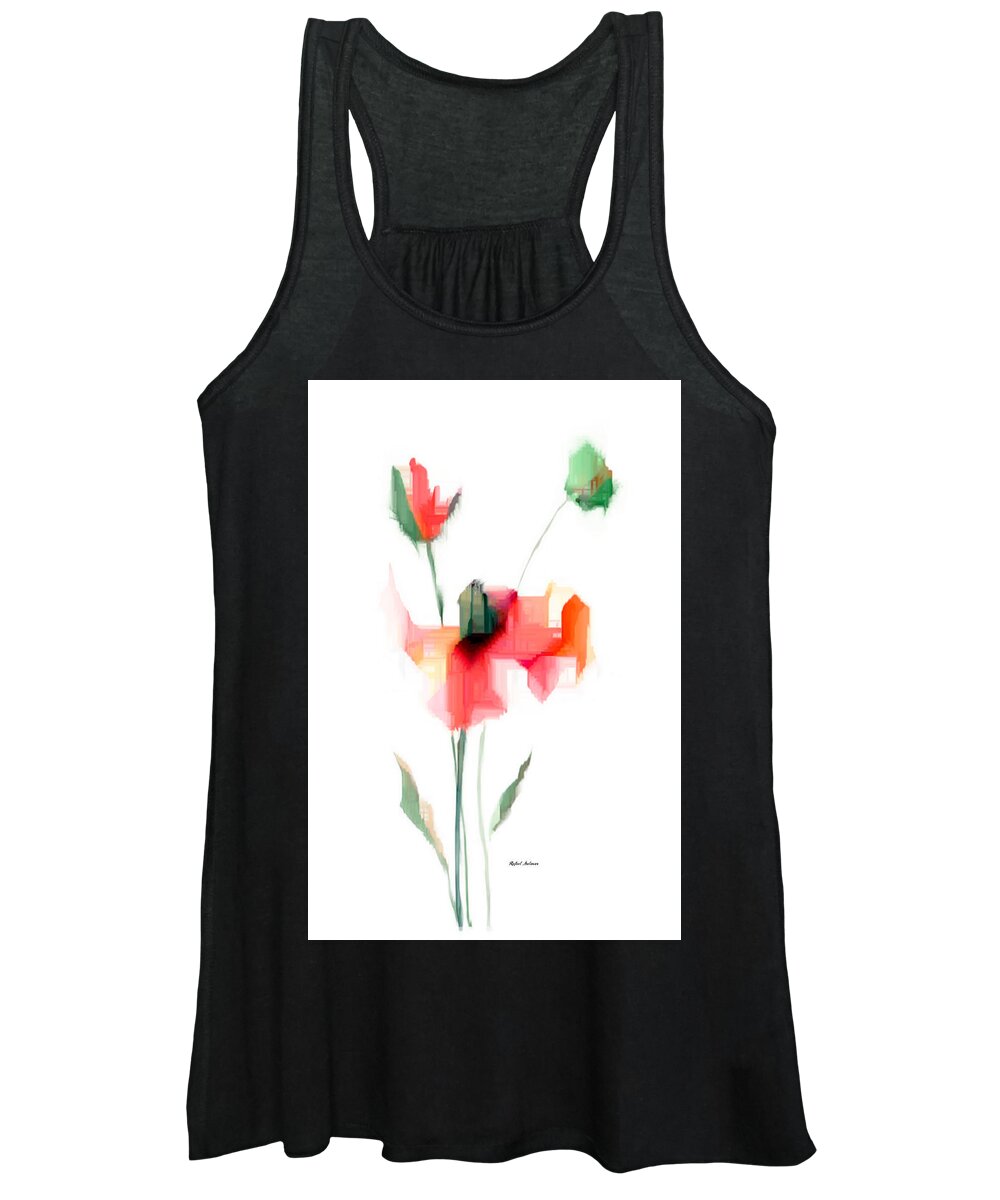 Passion Women's Tank Top featuring the digital art Red Flowers by Rafael Salazar