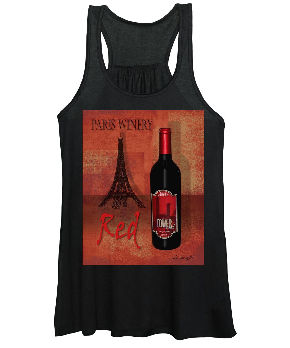 Wine Women's Tank Top featuring the mixed media Red by Lee Owenby