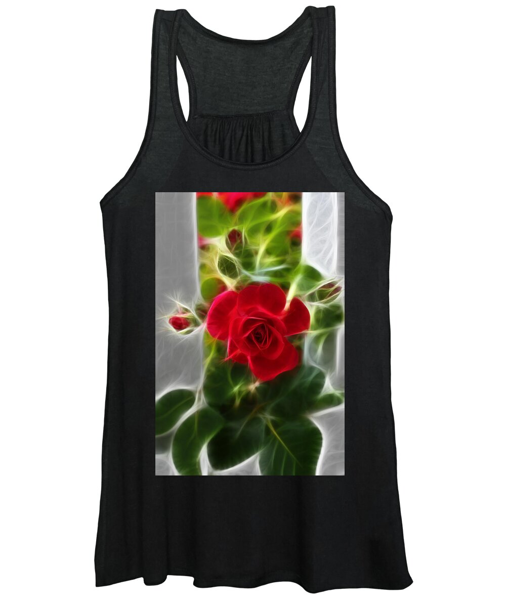 Red Rose Photographs Women's Tank Top featuring the photograph Red Rose by Joann Copeland-Paul